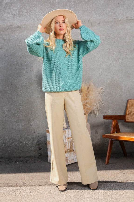 Cable-knit Charm Sweater