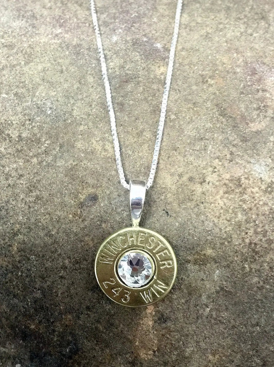 243 Sterling Silver Bullet Head Necklace