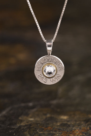 243 Sterling Silver Bullet Head Necklace