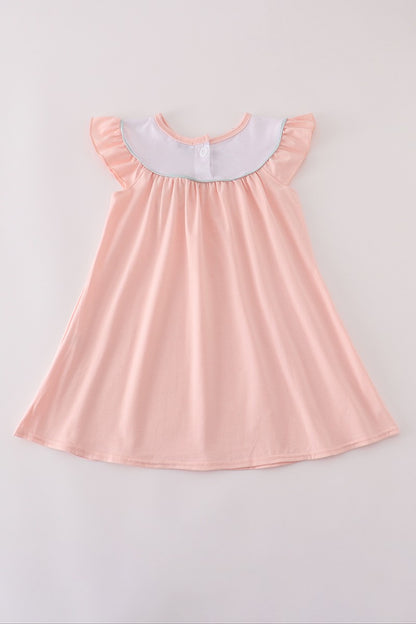 Pumpkin Embroidered Dress