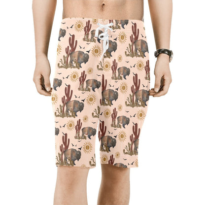 Desert Bison Men's Beach Board Shorts