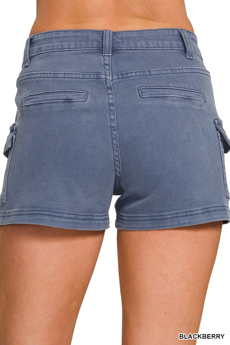 ZENANA- Utility Pocket Shorts