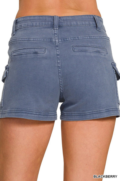 ZENANA- Utility Pocket Shorts