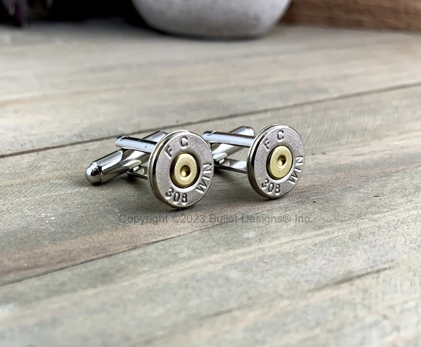 Bullet Cufflinks, FEDERAL 308 Nickel Bullet Cufflinks, Wedding Cufflinks, Groom Gifts, Groomsmen, Bullet Cuff Links, Jewelry, Bridal