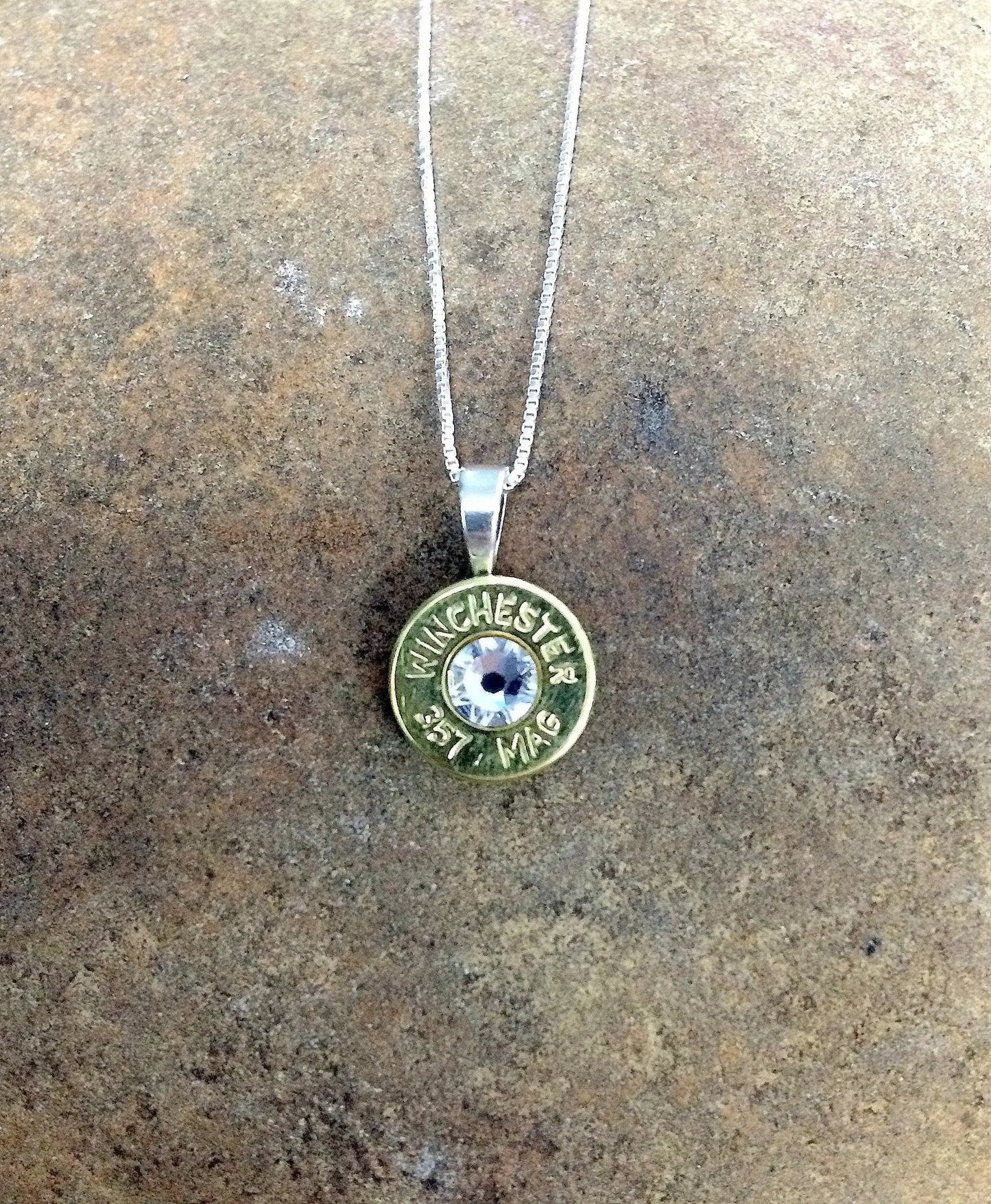 357 Mag Sterling Silver Bullet Head Necklace