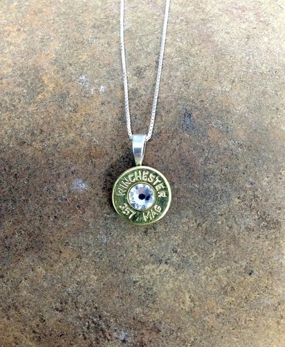 357 Mag Sterling Silver Bullet Head Necklace