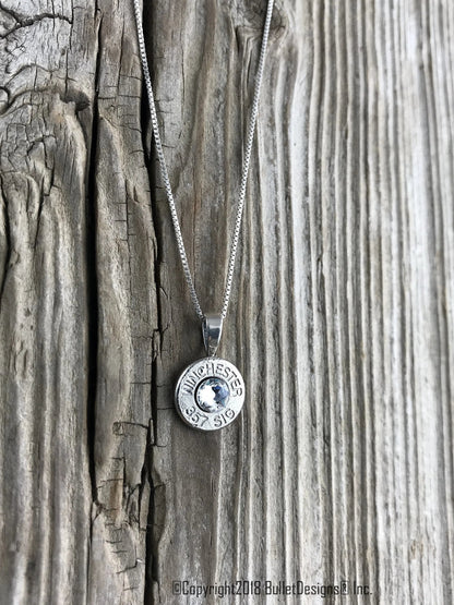 357 Sig Sterling Silver Bullet Head Necklace
