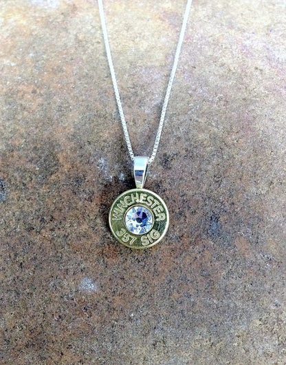 357 Sig Sterling Silver Bullet Head Necklace
