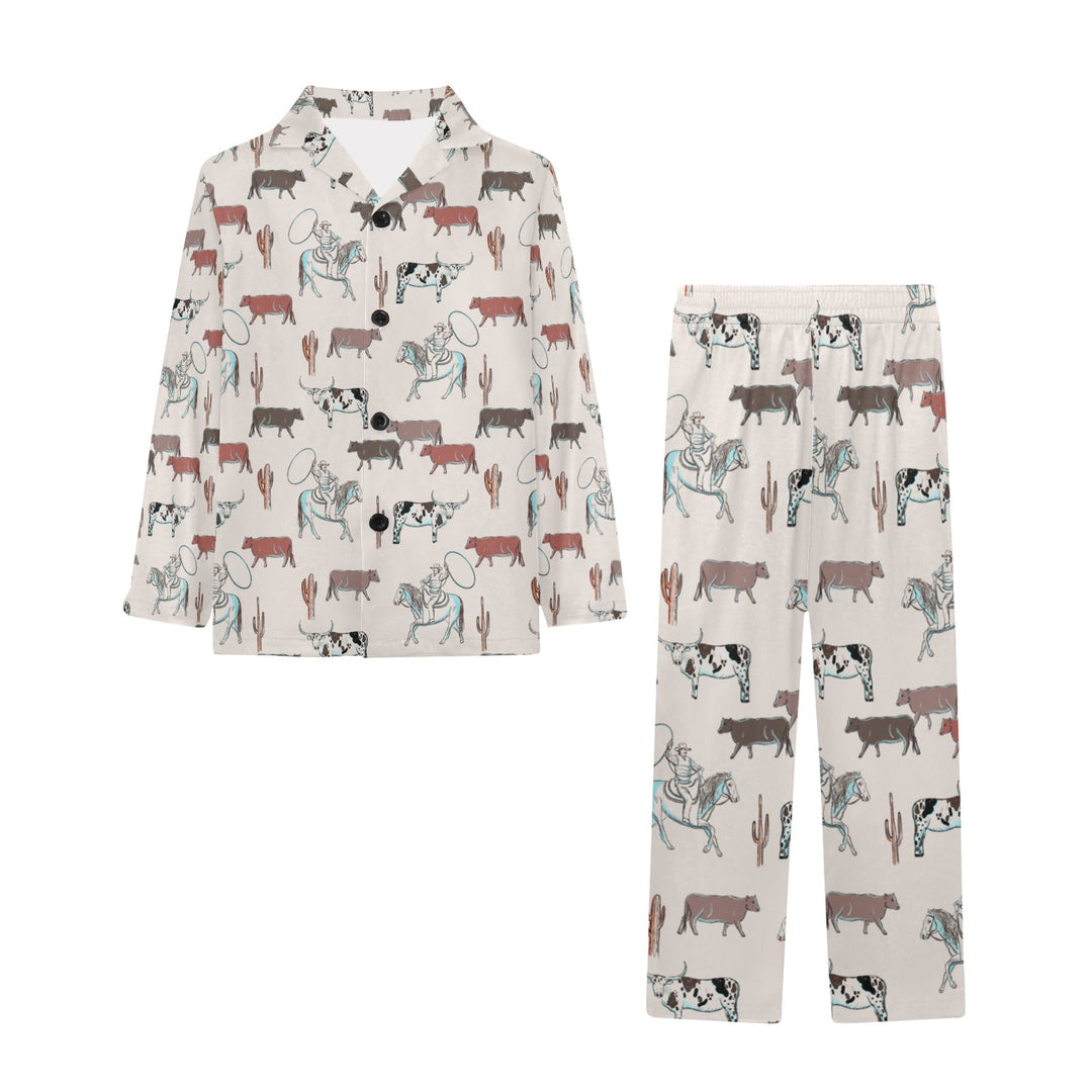 Cattle Drive Girl's Western Pajama Set