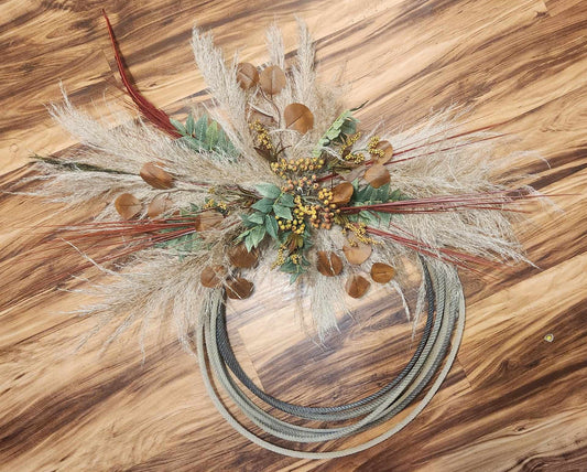 Pampas Grass Lariat Rope Wreath