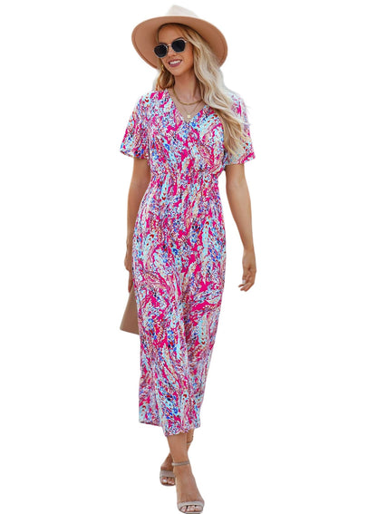 Rose Boho Abstract Print Wrap