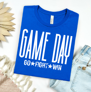 Game Day Go Fight Win Graphic T-Shirt- Adult Sizes