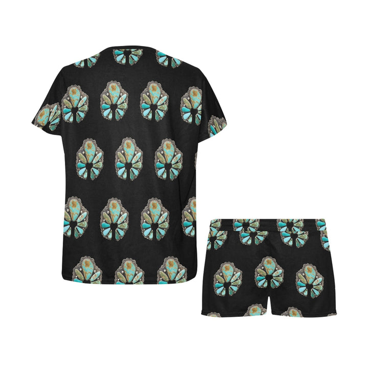 Turquoise Naja Women's Pajama Short Set