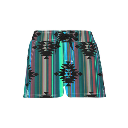 Women's Turquoise Aztec Beach Board Shorts