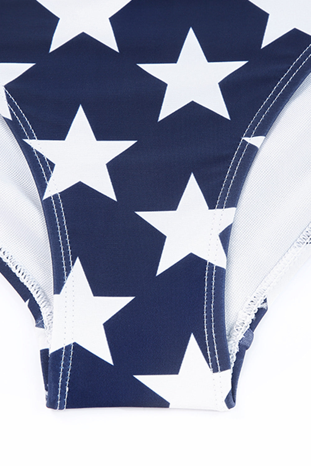 Stars & Stripes American Flag Pattern Patchwork Bikini Swimsuit
