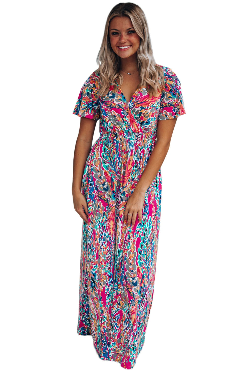 Rose Boho Abstract Print Wrap