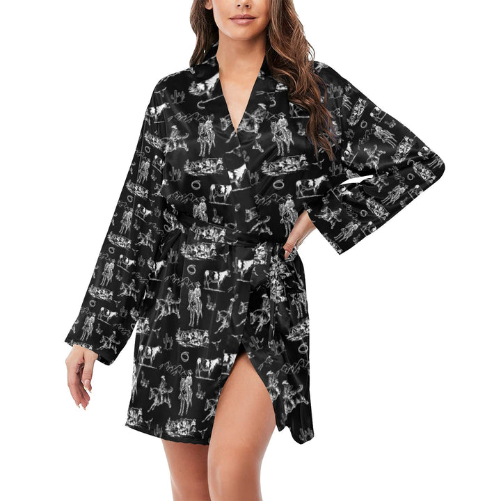 Ranch Life Women's Belted Satin Feel Dressing Lounge Robe