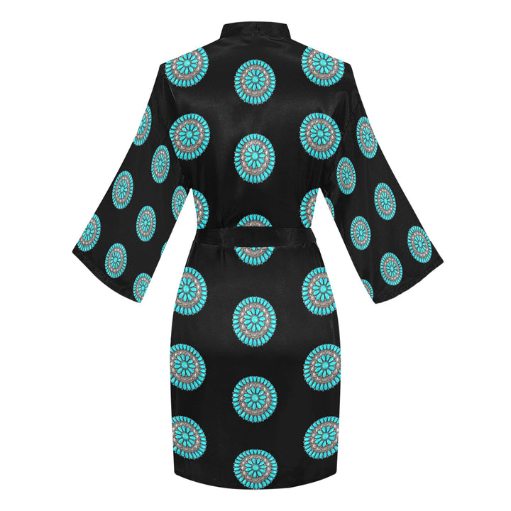 Turquoise Concho Women's Lounge Kimono Robe