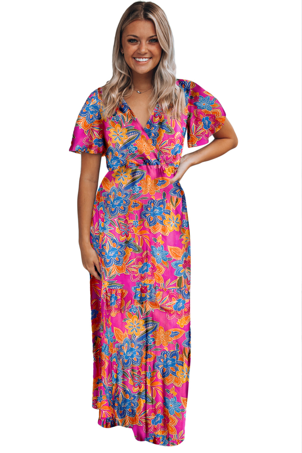 Rose Boho Abstract Print Wrap