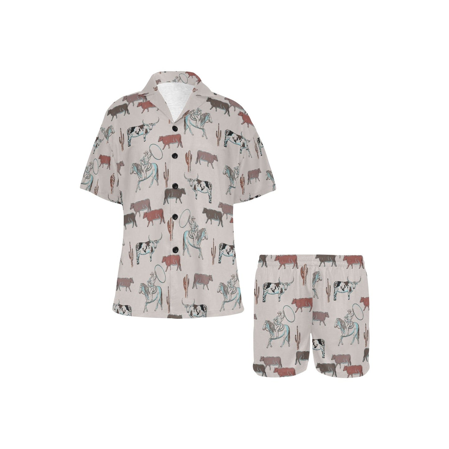 Cattle Drive Women's Western Pajama Set