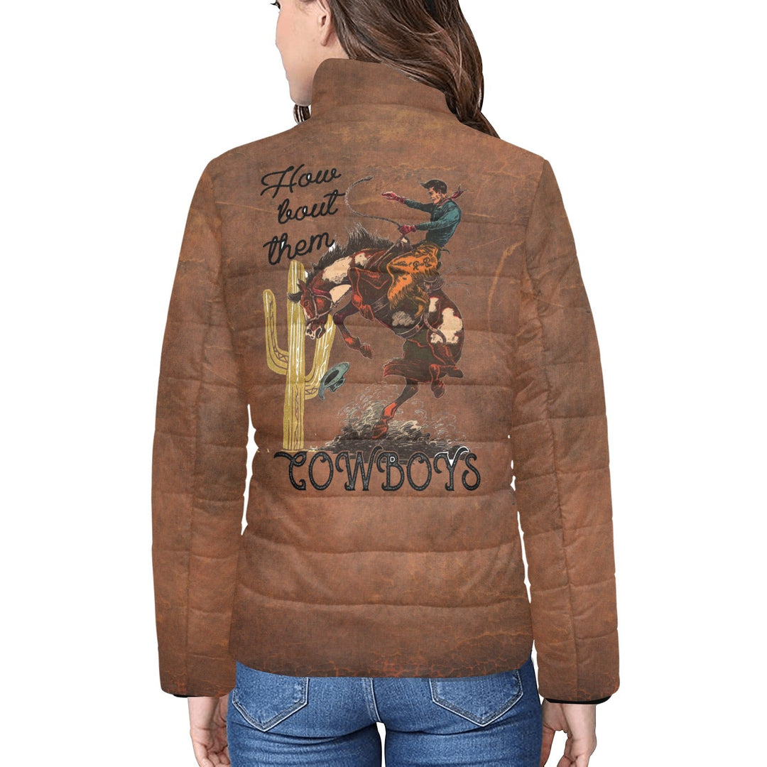 How Bout Them Cowboys Women's Puffy Bomber Jacket