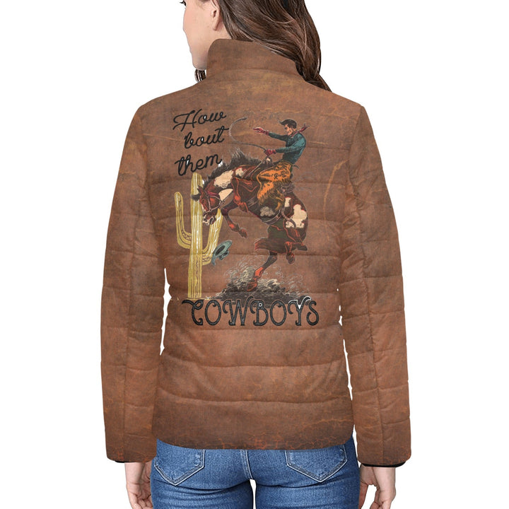 How Bout Them Cowboys Women's Puffy Bomber Jacket