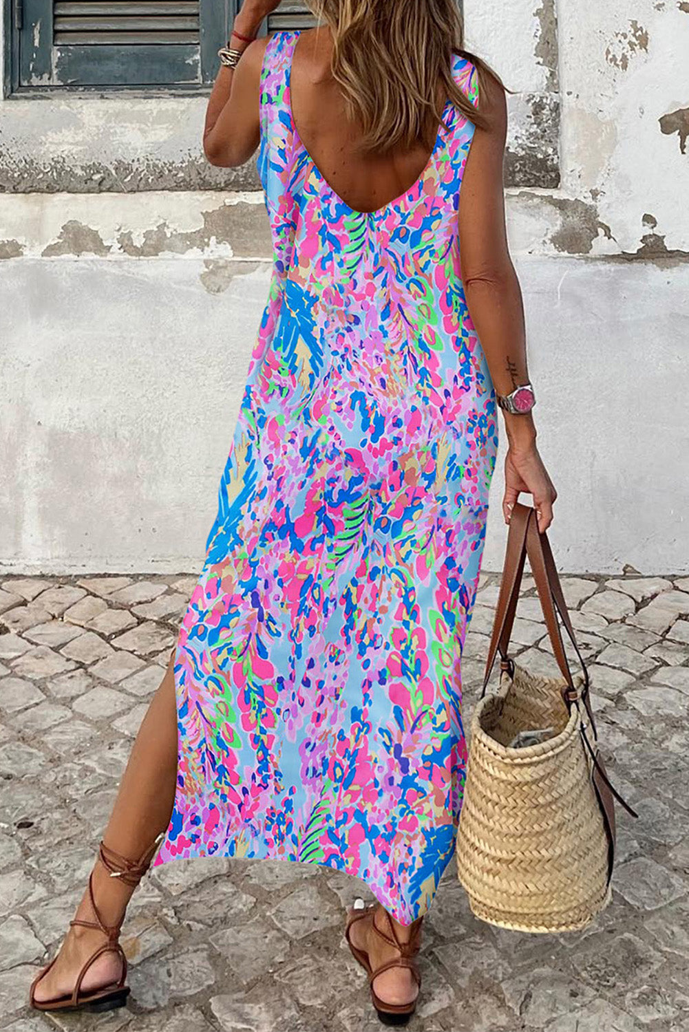 cpurple fluorescent maxi dress