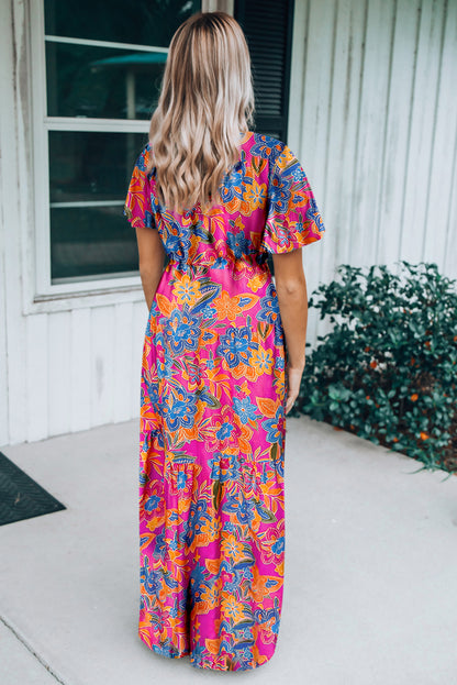 Rose Boho Abstract Print Wrap