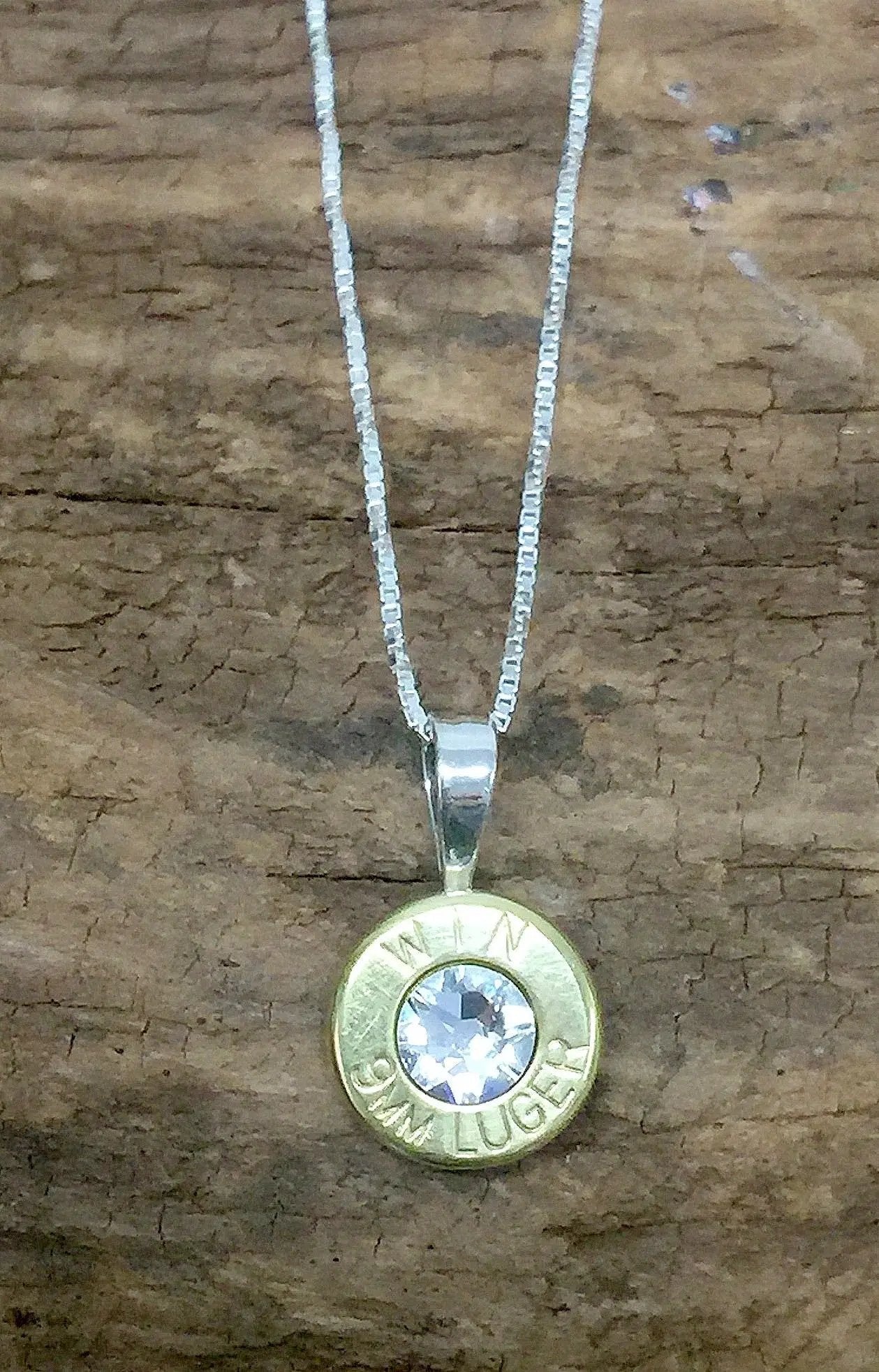 9mm Sterling Silver Bullet Head Necklace