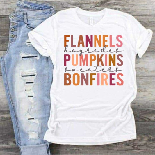 Flannels Pumpkins Bonfires