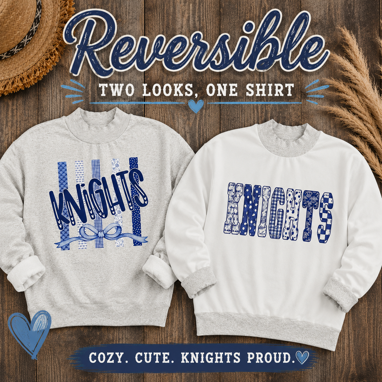 KNIGHTS Reversible Oversized Sweatshirt