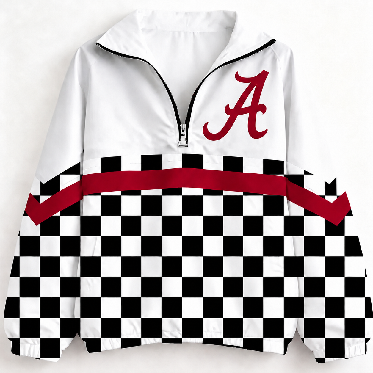 Alabama Pullover - Black and White Checkerboard