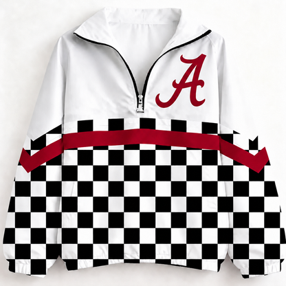 Alabama Pullover - Black and White Checkerboard