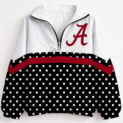 Alabama Pullover - Crimson and White Colorblock