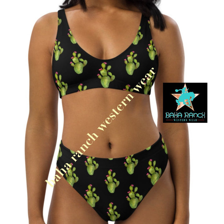 Yeehaw All Over Cactus Bikini