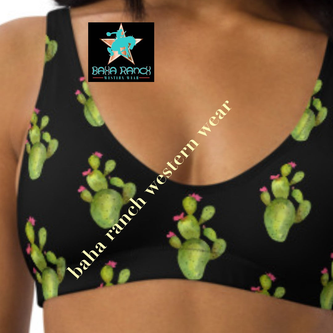 Yeehaw All Over Cactus Bikini