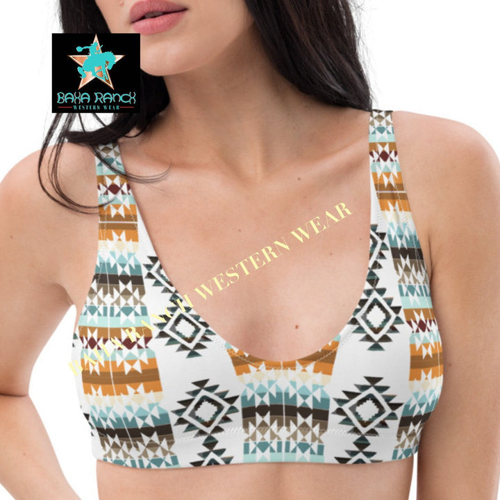 Yeehaw Aztec Print Bikini Top