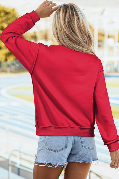 Alabama AL Reversible Oversized Sweatshirt in Red