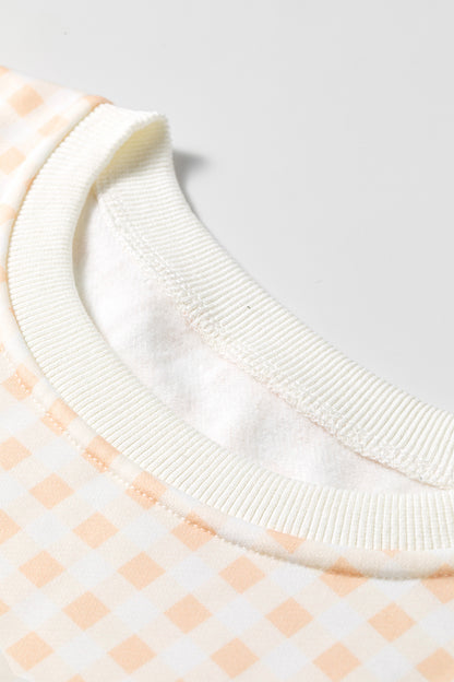 Gingham Matching Set — Pullover & Drawstring Shorts