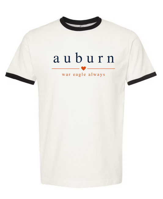 Auburn War Eagle Always Ringer Tee