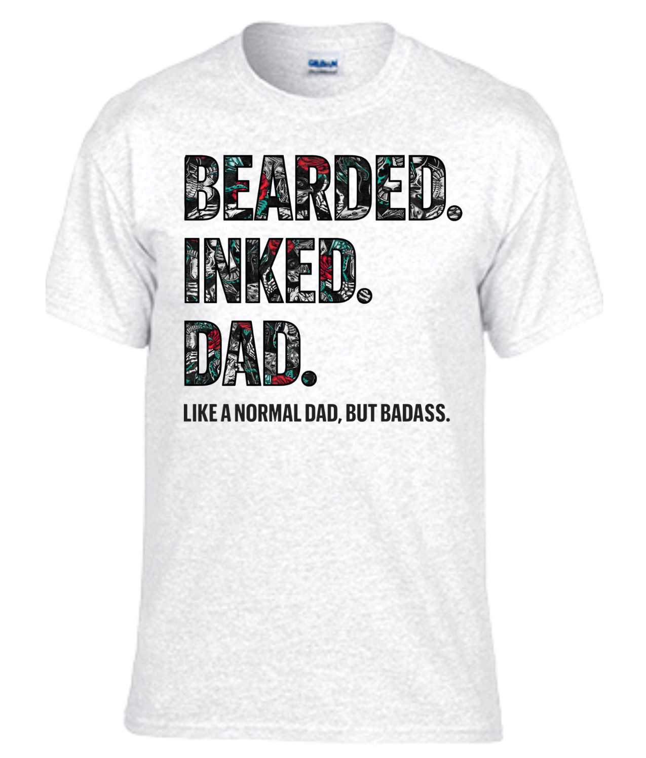 Bearded. Inked. Dad. Like A Normal Dad But Badass