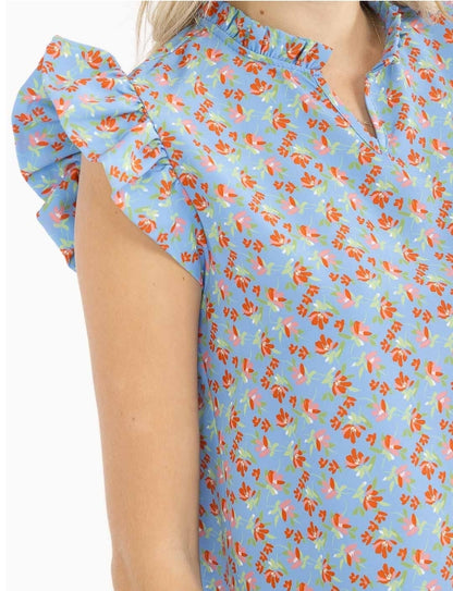 Floral V-Neck Blouse