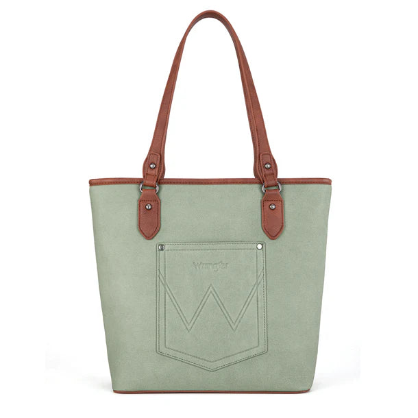 Wrangler Logo Waxed Canvas Tote