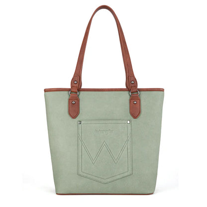 Wrangler Logo Waxed Canvas Tote