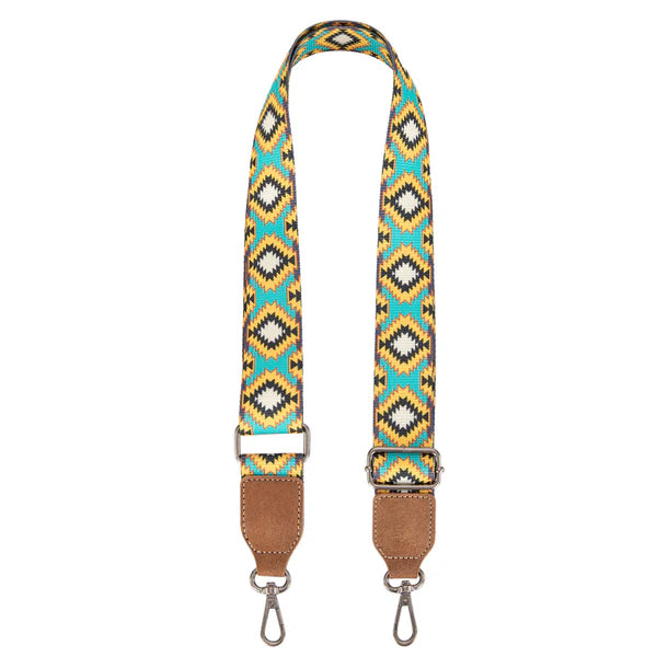 Wrangler Aztec Distressed Print Dual Sided Print Crossbody - Green