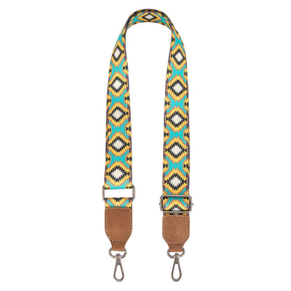 Wrangler Aztec Distressed Print Dual Sided Print Crossbody - Green