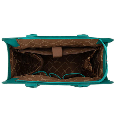 Wrangler Horseshoe Cutout Carry-All Large Tote Bag - Turquoise
