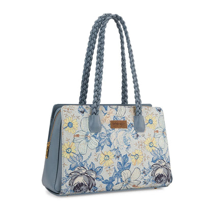 Wrangler Floral Print Braided Satchel Bag - Jean