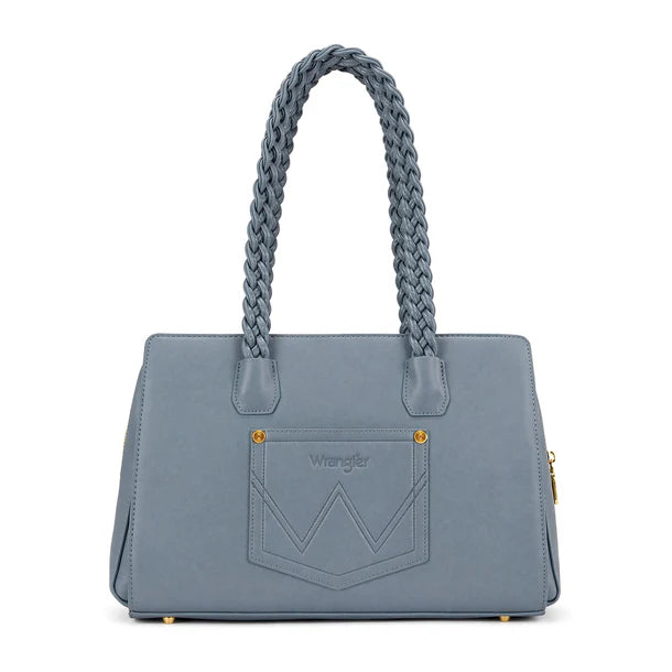 Wrangler Floral Print Braided Satchel Bag - Jean