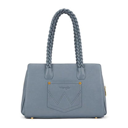 Wrangler Floral Print Braided Satchel Bag - Jean